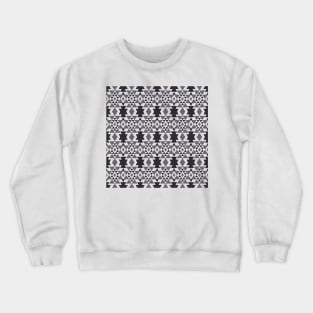 Aztec monochrome grey pattern Crewneck Sweatshirt